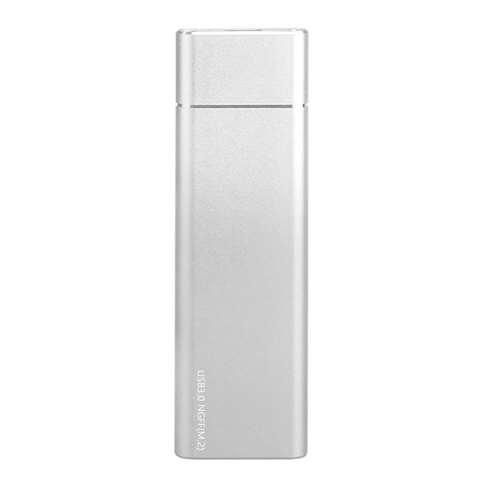 Homgee M.2 NGFF Mobile Hard Disk Case USB3.0 to NGFF External Aluminum Alloy SSD Enclosure Support B-Key SATA SSD Silver-image-48