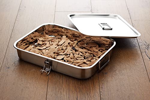 Kitchencraft Home Made Bbq/Stovetop Smoker Oven, Bbq Smoker, 37.5 X 27 Cm, Silver #TOP5