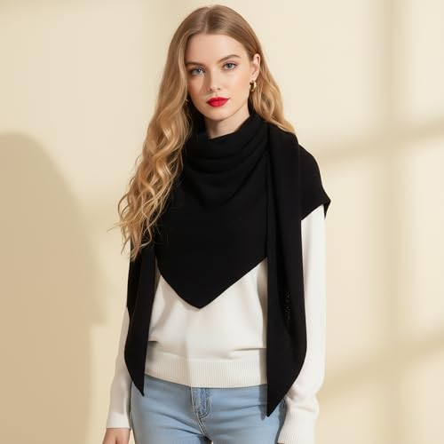 cnomg Winter Shawl Wraps Women Knitted shawls and Wraps Pashmina Shawl Wrap for Women Cardigan Cape Solid Color Scarf