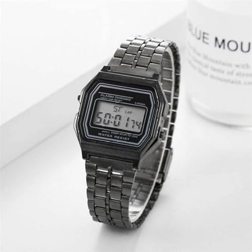 Image of Acnos Brand Digital 4 Colours Vintage Square Dial Unisex WR70ist Watch for Men Women Pack of 1 (WR70)