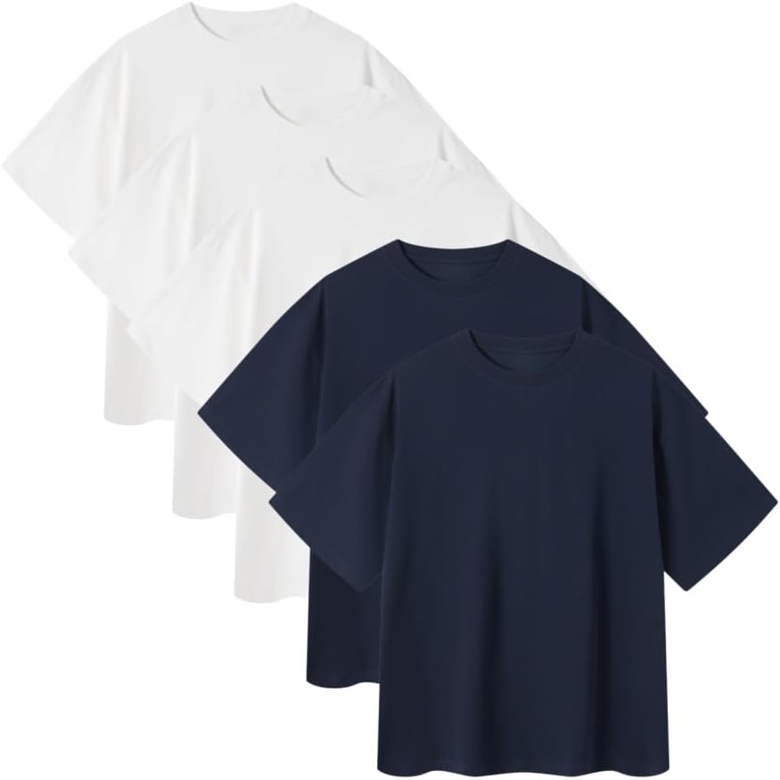 Men's Cotton T-Shirts Oversized Unisex Short Sleeve Crew Neck Solid Athletic Tee Casual Wear