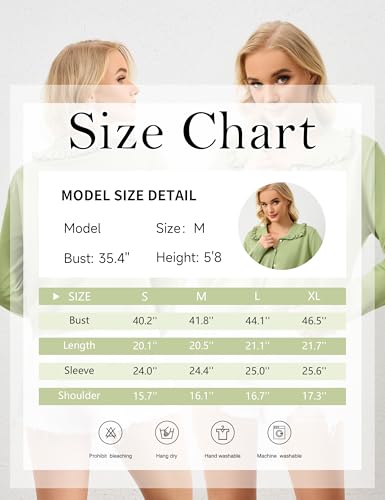 Womens Ruffle Collar Cardigan Sweater Button Up Open Front Fall Knit Jackets Cute Long Sleeve Button Down Cardigans4