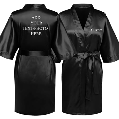 Esmtuaij Custom Satin Robes for Women - Personalized Bridesmaid &