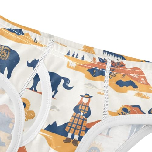KLL Wild West Western Scotland Little Boys Soft Athletic Underwear Cute Children Panties4