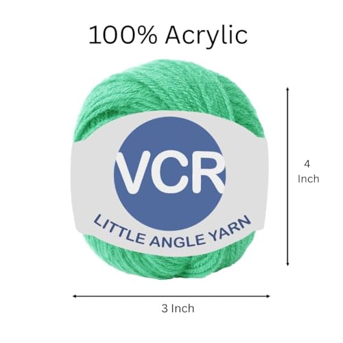 Image of VCR 4 Ply Blue Green Little Angle Yarn, 25 Grams, 92 Meters Length, 100% Acrylic Soft Baby Knitting Yarn for Crochet, Newborn Sweaters, Soft Baby Socks, Mittens and Leggings, Pack of 1