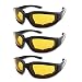3 Pair Motorcycle Riding Glasses Padding Goggles UV Protection Dustproof WindproofMotorcycle Sunglasses with Clear Lens for Outdoor sports Actives