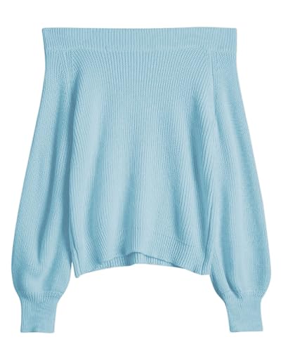 Image of ZAFUL Sweaters for Women Off Shoulder Knit Sweater with Long Sleeve Loose Pullover Jumper Tops