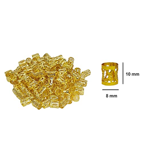 100 Anéis Em Metal Para Cabelo Trança Box Braids Dreads Tererês (Dourados)