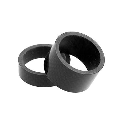 OFKLADE 5Pcs 1 1/8 Carbon Fiber Washer Bike Bicycle Headset Stem Spacers for Mountain Road Bike 3mm 5mm 10mm 15mm 20mm