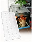 Transparente Aquarium Abdeckung gegen Herausspringen, Acryl Aquariumdeckel mit 30 mm Futterloch, Abnehmbarer Deckel für Offenes Aquarium(40x40x0.3 cm)