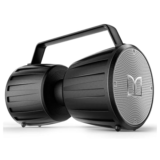 Monster Adventurer Force Bluetooth Speaker IPX7 Waterproof Speaker 5.0 with Microphone Input, 80W Portable Bluetooth Speakers with 40H Playtime for Indoor Outdoor Party, Black