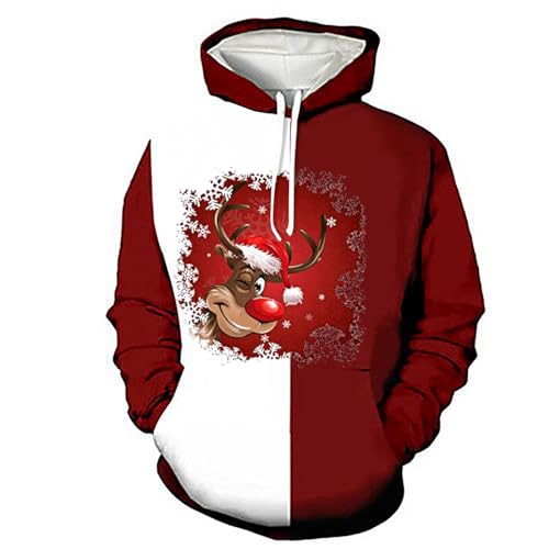 Generisch Schwarzer Pullover Herren Mit Herren Weihnachten 3D-Druck...