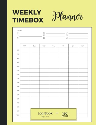Weekly timebox Planner: Weekly Time boxing Journal - Timebox Productivity