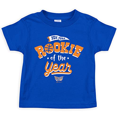 Smack Apparel New York Basketball Fans. Rookie of The Year Royal Onesie or Toddler Tee (NB-7T)