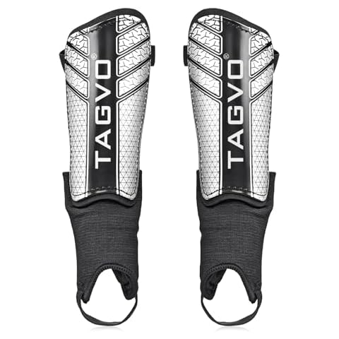 TAGVO Soccer Shin Guards for Kids Youth - Protective Soccer Equipment for Boys Girls - Adults Men Women Soccer Shin Guards - Soccer Shin Pads for Kids 3-16 Years Old Girls Boys, High Impact Resistant Cover