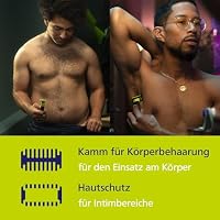 PHILIPS OneBlade 360 Face & Body mit App-Anbindung - elektrischer Rasierer, Trimmer & Bodygroomer, 2x 360 Klingen, verstellbarer Trimmaufsatz, 2x Körperaufsätze, für Gesicht & Körper (QP4631/30) – Ansicht 7