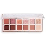 Makeup Revolution, The True Icon Bronze Eyeshadow Palette, Cream, Matte & Shimmer Finishes, 12 Blendable Shades