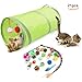Amaping Cat Toys Toys Set 21 PCS Toys Assortments Including Tunnel Cat Feather Teaser Wand Sisal Mice Bell Crinkle Interactive Cat Toys for Indoor Cats (Green, One Size)