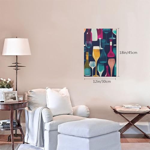 Tableau verres à cocktail et vin LPSRTWE déco salon 30x45