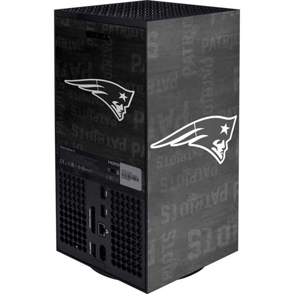 Skinit Decal Gaming Skin Compatible with Xbox Series X Console - Officially Licensed NFL New England Patriots Black & White Design