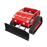 9HP Remote Control Lawn Mower, Small Crawler Oil-Electric Hybrid Track Drive Lawn Mowing and Weed Whacker, All Terrain Grass Cutter Yard Mower, 45° Climbing (SKD 224-55-SNOW)