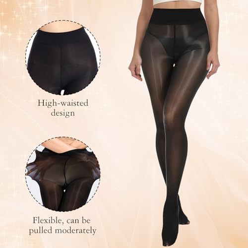 Buauty Shimmer Tights for Women, Shiny Oil Pantyhose Stockings, Oil Bright Shaping Tight Ultra Shiny Sheer Tights High Waist3