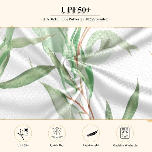 Branch Watercolor White Boy's Rash Guard Swim Shirt Long Sleeve Sun Shirt for Kids Toddler UPF50+4