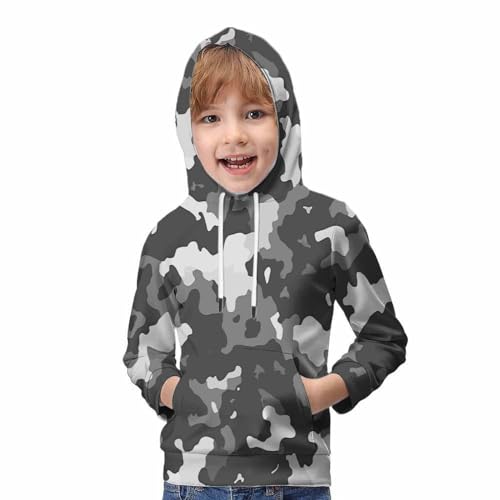 Sweat capuche pull camouflage 3D confortable pour ado affirmant son style