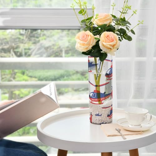 Jarrones de plástico de helicóptero decorativos para rosas en dormitorios infantiles 7