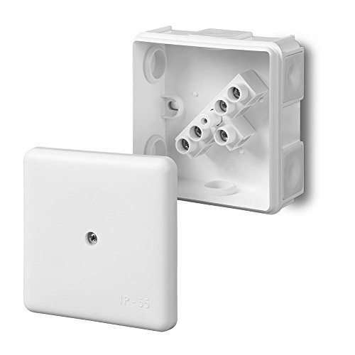 Preisvergleich Produktbild Abzweigdose Verteilerdose IP55 weiß 86x86x39 Aufputz Verbindungsdose EP-LUX Elektro-Plast