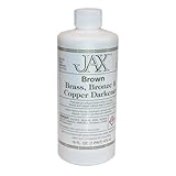 Rainbow Art Glass Jax Brown Patina Solution - Darkener for Brass, Bronze, and Copper - 1 Pint