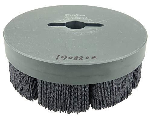 Image of Weiler 86143 8 inch Burr-Rx Maximum Density Shell-Mill Holder Disc Brush, .055 /80CG Crimped Fill, Made in The USA