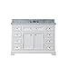 Water Creation Derby 48W 48-Inch Solid Single Sink Bathroom Vanity, Pure White