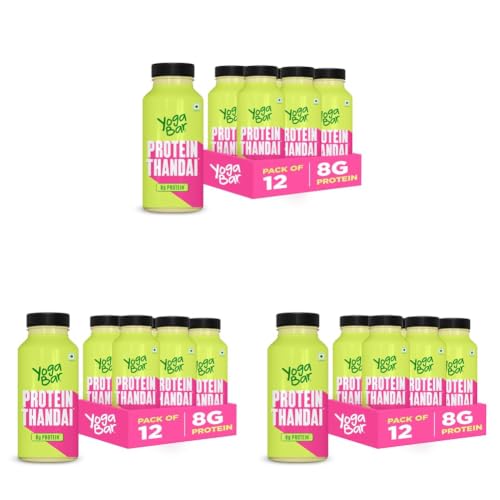 Image of Yogabar 8g Protein Thandai | Low Fat Festive Drink | High Protein Flavoured Milk | Pack of 36