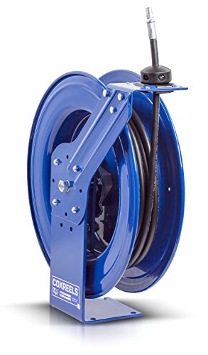 Coxreels HP-N-350 Heavy Duty Spring Rewind Hose Reel for Grease Hydraulic Oil: 3 8  I.D, 50  Hose, 5000 PSI