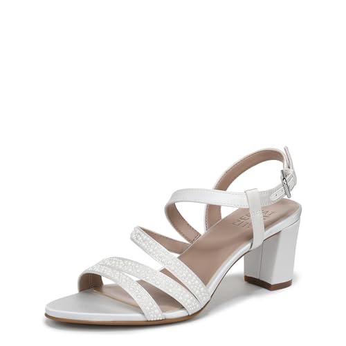 Naturalizer Women's Bridget4 Heeled Sandal Pearl White Satin 9.5 W by Naturalizer - Used condition - US$76.48