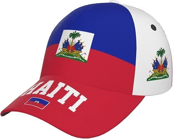 Haiti Flag National Flags Baseball Cap for Men Women, Fashion Adjustable Sun Protection Visor Caps Trucker Hat Patriotic Caps Black