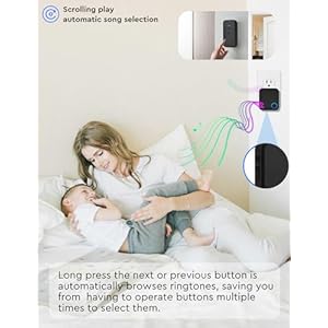 Wi-fi Doorbell,Waterproof Door bell Chimes with 60 Ringtones 5 Ranges Quantity and LED Flash 1000ft Vary 2 Receivers + 1 Button Door bell for Residence Classroom Workplace Hospital,Black