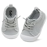 JIASUQI Toddler Shoes for Baby Boys Girls Walking Shoes for Babies Infant Sneakers Grey 12-18 Months