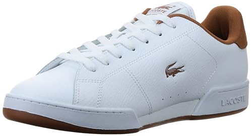 Lacoste Carnaby Cup 225 2 Sma - Tenis para hombre, Blanco/marrón, 45 EU
