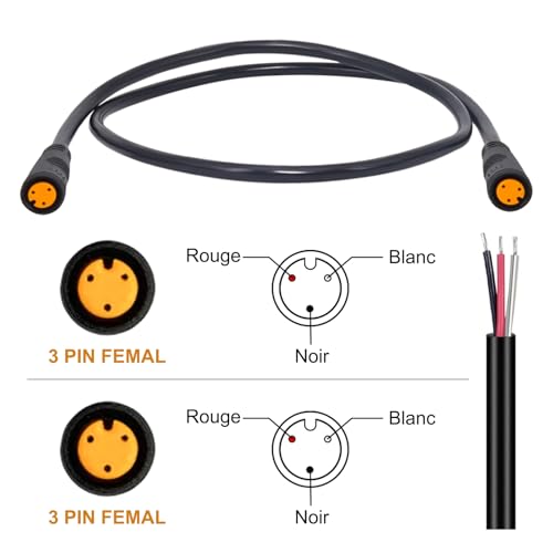 Palanca de freno de ebike conectada de forma segura con cable de 3 pines 4