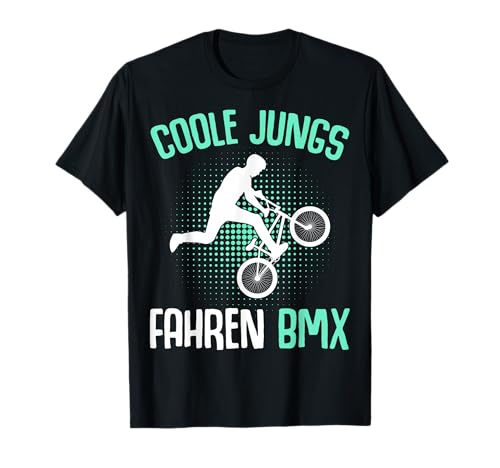 Coole Jungs fahren BMX Stunt Kinder Jungen T-Shirt