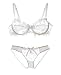Produktbild Nanier Soft BH Set Für Damen, Sexy, Transparente, Mit Stickerei, Weiß, 85D