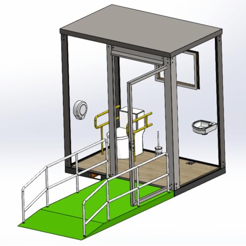 Image of Handicap-Accessible Portable Restroom for Disabled, Outdoor Mobile Toilet for Concerts, Conventions, Construction, Sporting Events