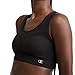 Champion Women's The Infinity Racerback Sports Bra, Moderate Support, Seamless, Moisture Wicking, Black, X-Large
