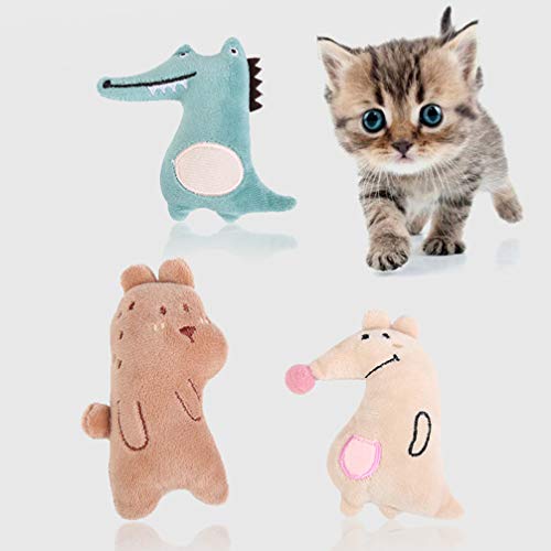 POPETPOP 3 Peças de Brinquedos de Pelúcia para Gatos Bonitos Dos Desenhos Animados para Gatos Brinqu