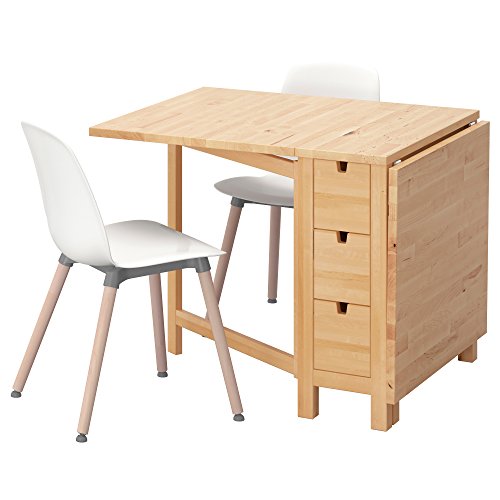 Zigzag Trading Ltd IKEA Norden/LEIFARNE - Mesa y 2 sillas de Abedul/Blanco