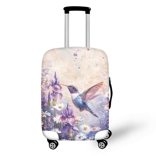 COEQINE Travel Luggage Covers For Suitcases XLarge for Kids Women Aesthetic Hummingbirds Protector Dust-proof Suitcases Cover Home Decor