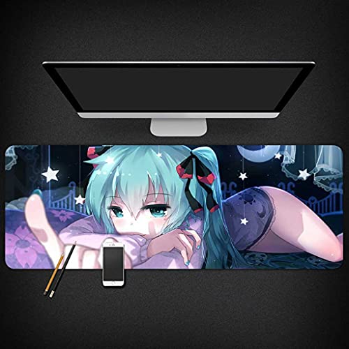 Tapis de souris gamer fille 3D grand format 1000x500 mm pour souris sans fil