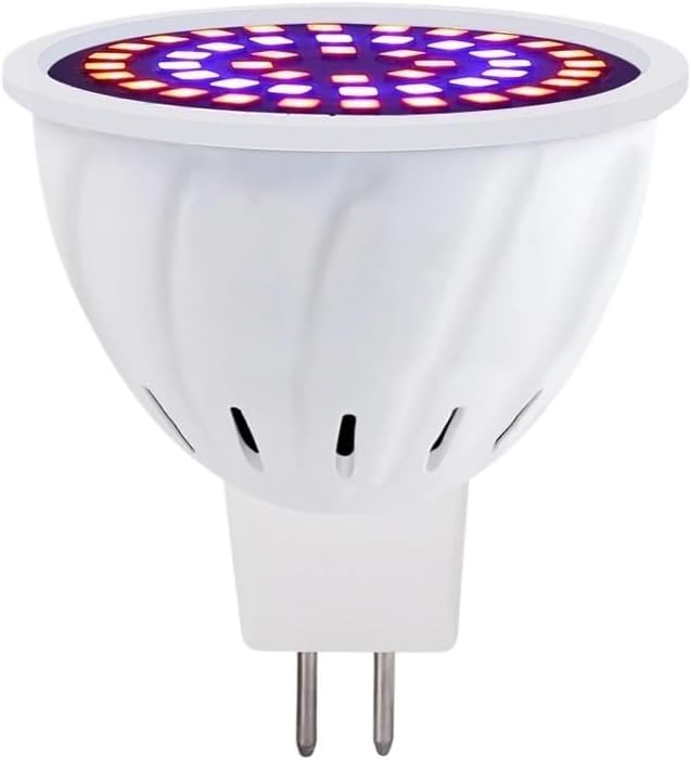 3-Pack E27 E14 MR16 GU10 LED Grow Light Bulb, Full Spectrum with UV for Indoor Greenhouse Hydroponic Plant(MR16 X 3PCS,5W 80 LEDs)